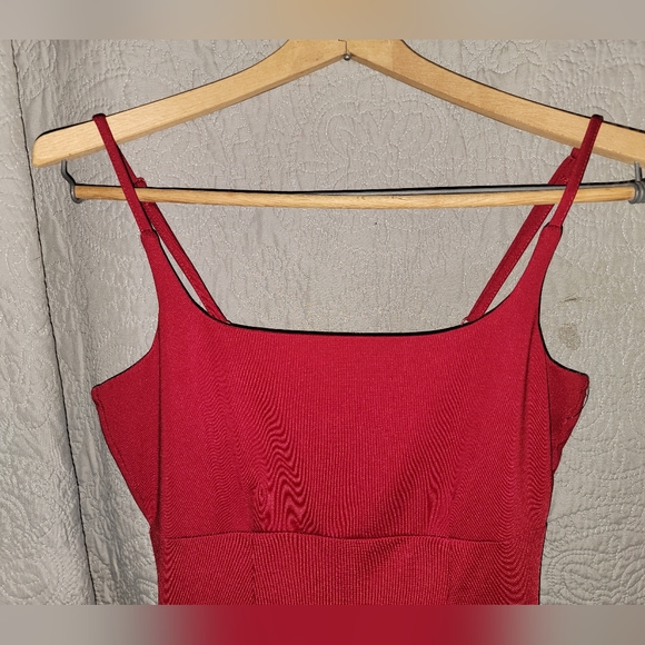 Lulu's Heart Eyes Red Ruffled Bodycon Mini Dress, Size XS - Picture 4 of 11